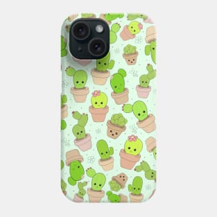 Kawaii Cactus Pattern Phone Case