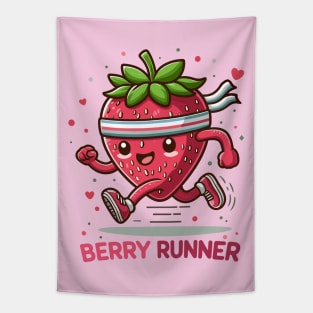 Berry Runner: Strawberry Stride Tapestry