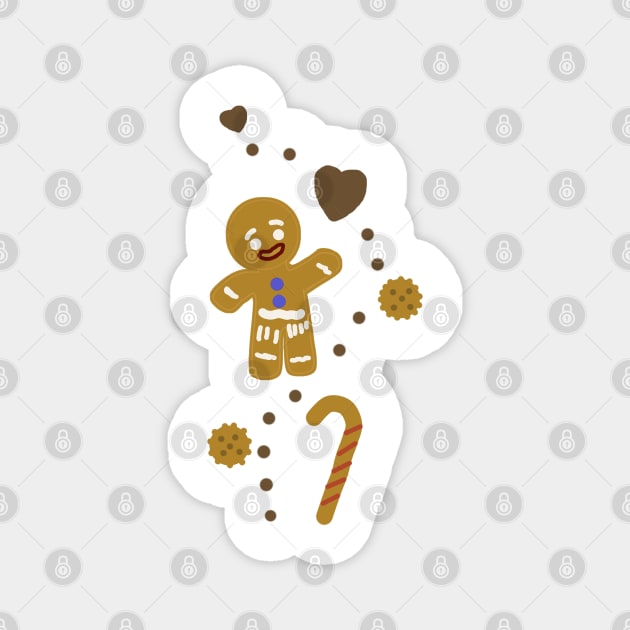 Gingerbread Man Magnet by DesignTree