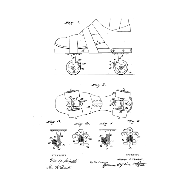 Roller-Skate Design Patent Hand Drawing by TheYoungDesigns