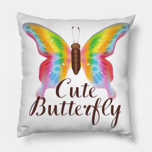 Cute Colorful Butterfly Pillow