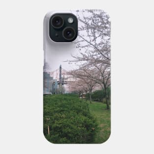 Cherry Blossoms Roosevelt Island NYC Phone Case