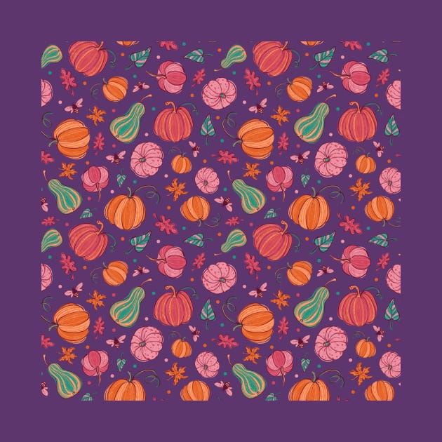 Pink Pumpkin Pattern by Alexandra Franzese