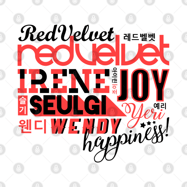 RED VELVET FONT COLLAGE by skeletonvenus