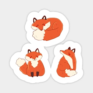 foxes illustration pack Magnet