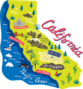 California map Magnet