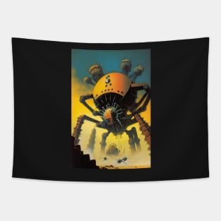 Walking Robot Spider City Tapestry