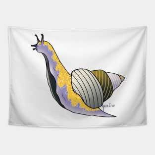 Nonbinary Pride Snail Tapestry