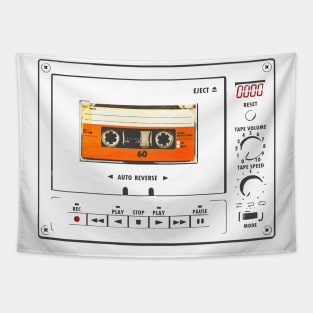 vintage Cassette Tape Player Tapestry