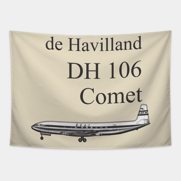 de Havilland Comet DH 106 Tapestry by Caravele