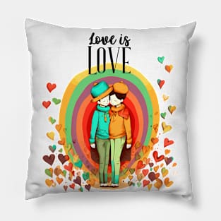 LGBTQ+ Gay Pride Month: Love is Love Pillow