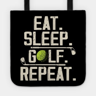Eat Sleep Golf Repeat T Shirt For Women Men Tote
