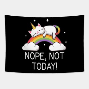 Funny Cat lazy Caticorn sleeping Tapestry