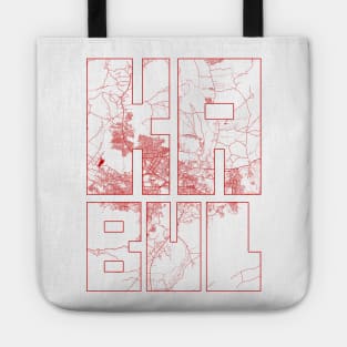 Kabul, Afghanistan City Map Typography - Oriental Tote