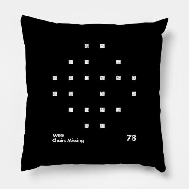 Wire / Chairs Missing / Minimal Graphic Design Tribute Pillow by saudade