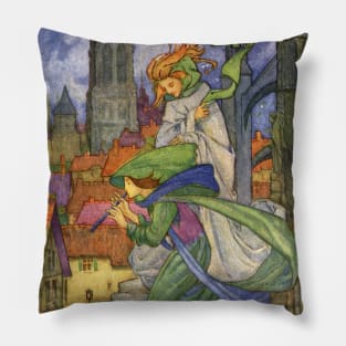 Winter & Windy Weather by Florence Harrison Pillow