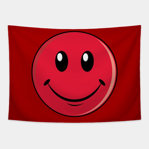 Red Smiley Tapestry by detective651