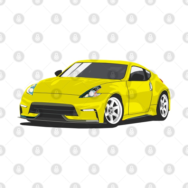 Yellow Nissan 370z by Rebellion Store