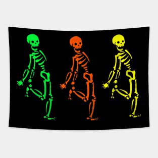 Skeleton Halloween Costumes Funny Dancing Skeleton Tapestry