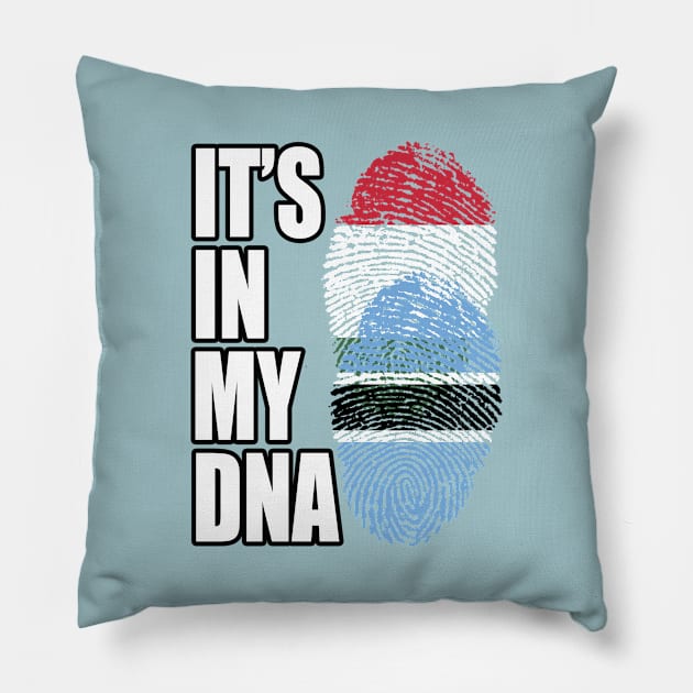 Hungarian And Botswanan Mix Heritage DNA Flag Pillow by Just Rep It!!