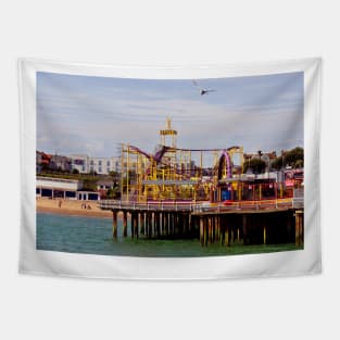 Clacton On Sea Pier And Beach Essex UK Tapestry