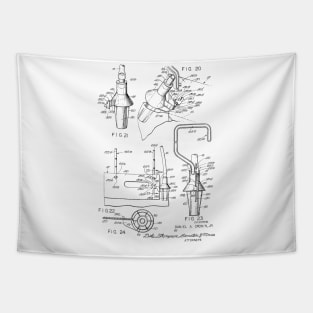 Urinary Drainage System Vintage Patent Hand Drawing Tapestry