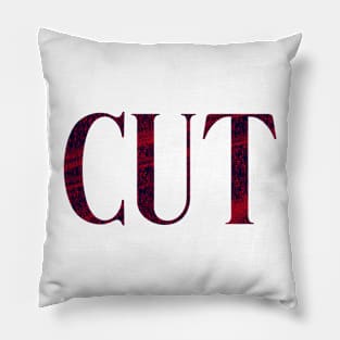 Cut - Simple Typography Style Pillow