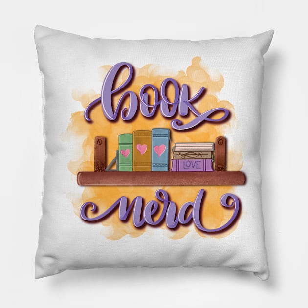 Book nerd Pillow by PrintAmor