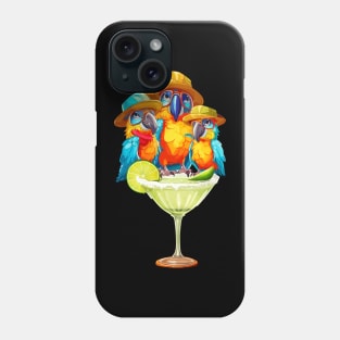 Parrots Drinking Margarita Phone Case