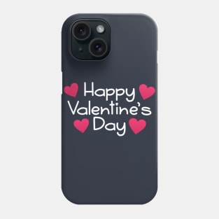 Simple Happy Valentine's Day Handwritten Greeting Phone Case