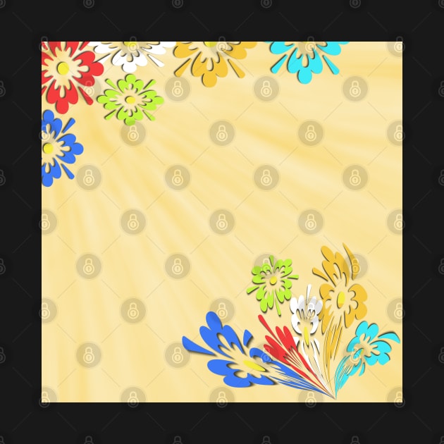 Cream floral pattern by ikshvaku