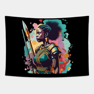 African Woman Warrior Tapestry