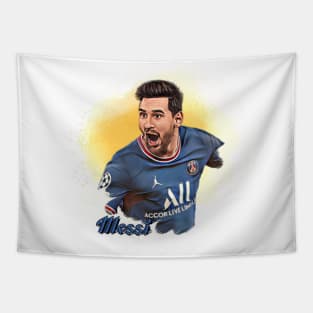 Messi Cartoon Tapestry