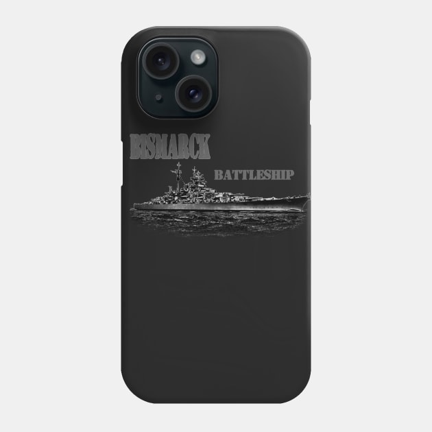 german Battleship Bismarck Phone Case by hottehue