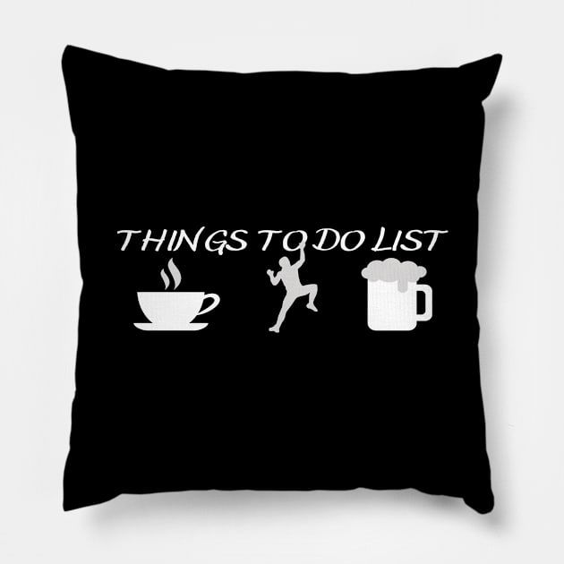 Things To Do List - Mountain Climber Pillow by Owl Canvas