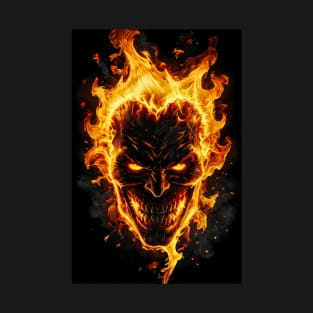 Evil Face Burning and smiling T-Shirt