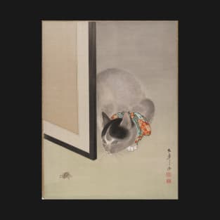 Cat Watching a Spider - Japanese Classical Art T-Shirt