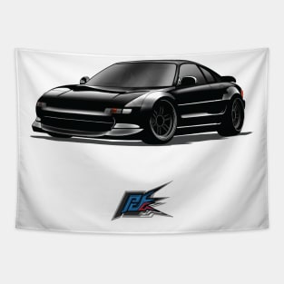 toyota mr2 black Tapestry