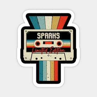 Graphic Sparks Proud Name Cassette Tape Vintage Birthday Gifts Magnet