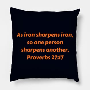 Bible Verse Proverbs 27:17 Pillow