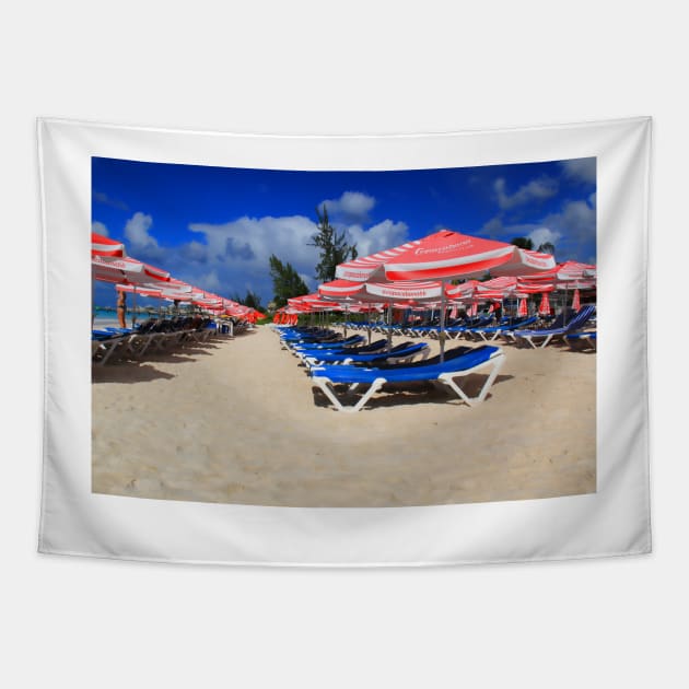 Barbados Beach chairs Tapestry by tgass