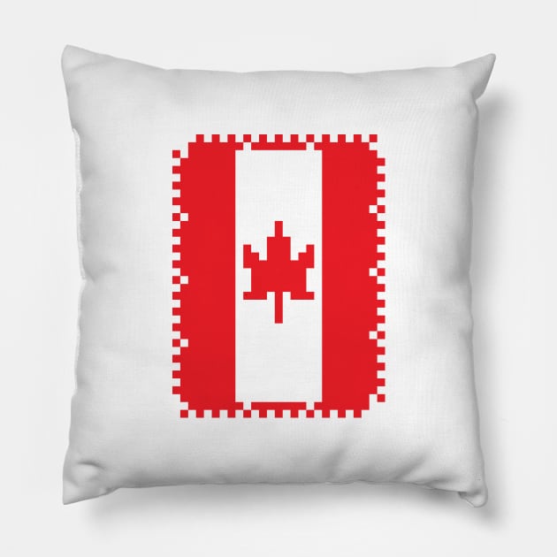 Flag of Canada - Pixel Post Stamp Pillow by outofthepixel