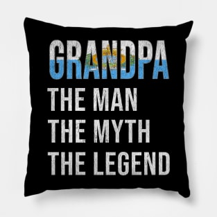 Grand Father Sammarinese Grandpa The Man The Myth The Legend - Gift for Sammarinese Dad With Roots From  San Marino Pillow