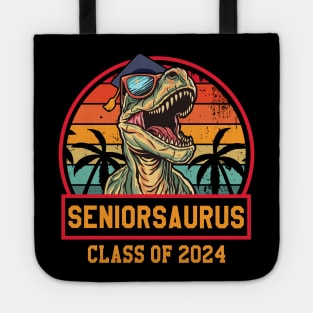 Class of 2024 Senior Gifts Funny Seniorsaurus Seniors 2024 Tote