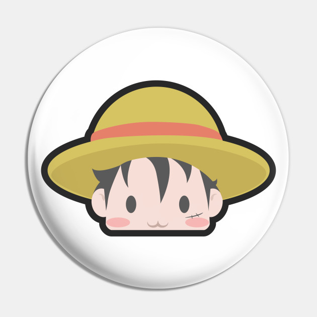 Luffy Chibi One Piece Pin Teepublic