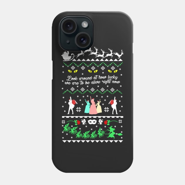 Broadway Musicals Ugly Christmas Design Phone Case by KsuAnn