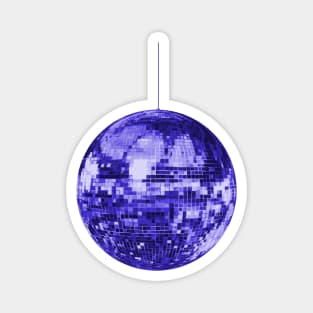 Iridescent Indigo Disco Ball Magnet