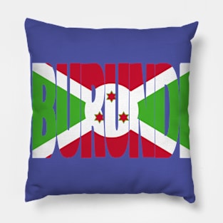 Burundi flag stencil Pillow