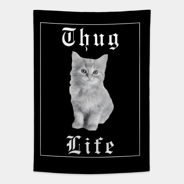 Thug life kitty Tapestry by NightvisionDesign