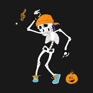 Halloween Shirt Funny Halloween Dancing Skeleton T-Shirt